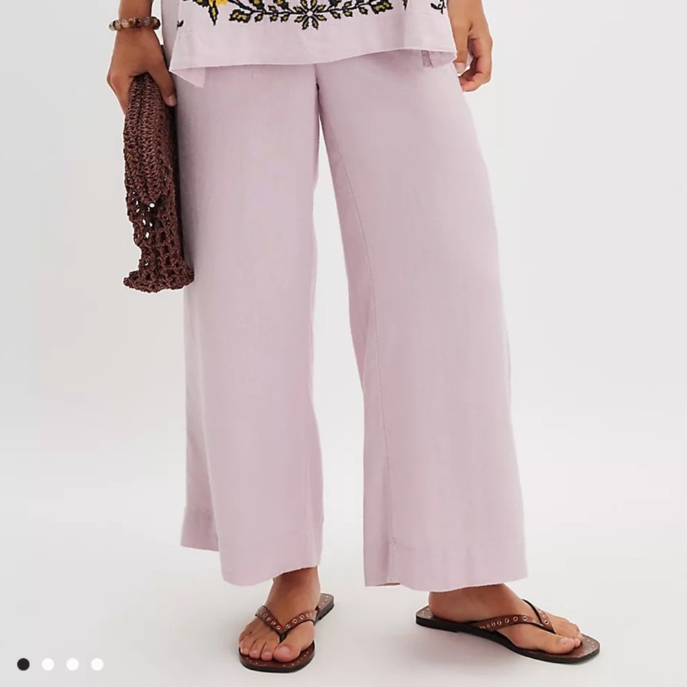 Free People Light Purple Wide-Leg Pants